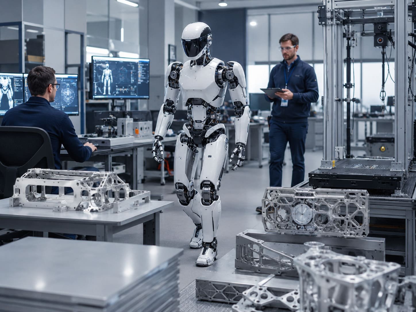 Humanoid robot magnesium alloy lightweighting application